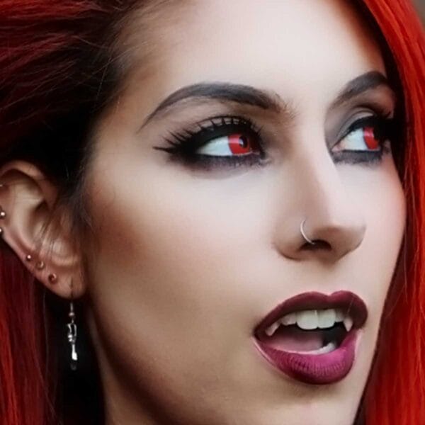 Vampfangs - Red Vampire Contact Lenses by GOTHIKA