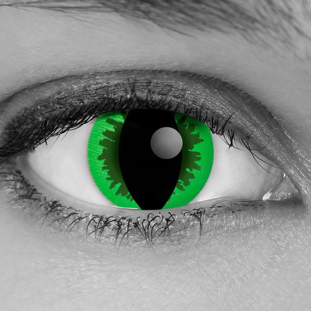 Green Reptile Contact Lenses by GOTHIKA, Green Cat Eyes