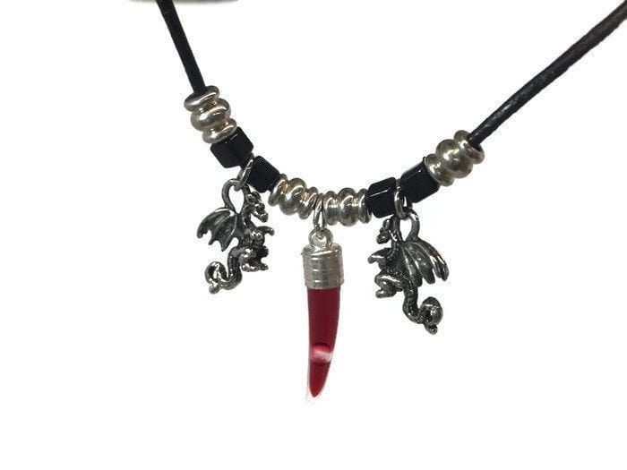 Vampire Fangs Necklace with Blood Drop — Bang-Up Betty