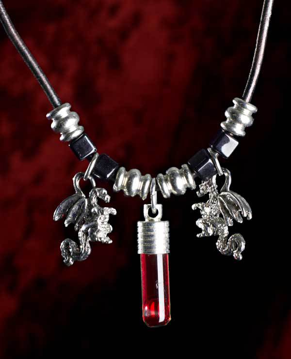 Guardian Dragons Blood Vial Test Tube Necklace