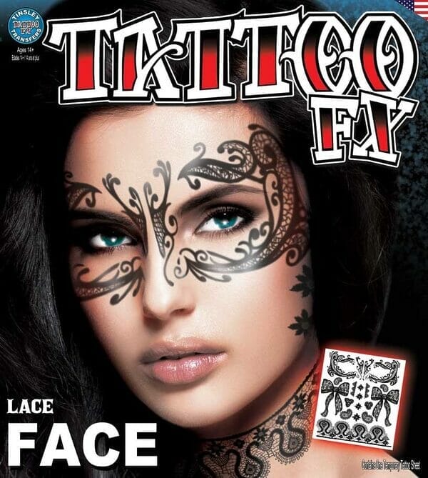 Face - Lace - Temporary Tattoo