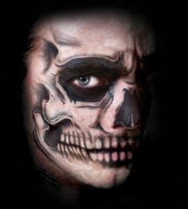 Face - Skull Face - Temporary Tattoo