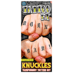 Knuckles - Alphabet Old English - Temporary Tattoos
