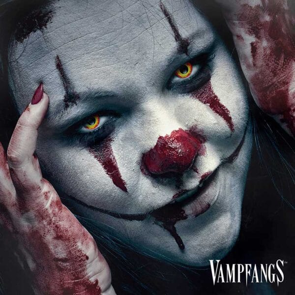 Pennywise Clown Gothika Contact Lenses - Red and Yellow - Vampfangs