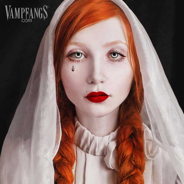 vampfangs custom white zombie undead contact lenses gothika