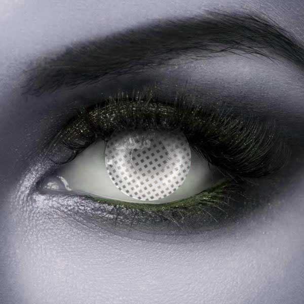 White Zombie Contacts  Zombie Lenses - Dimple Color