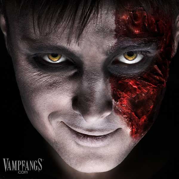 vampfangs yellow zombie undead contact lenses