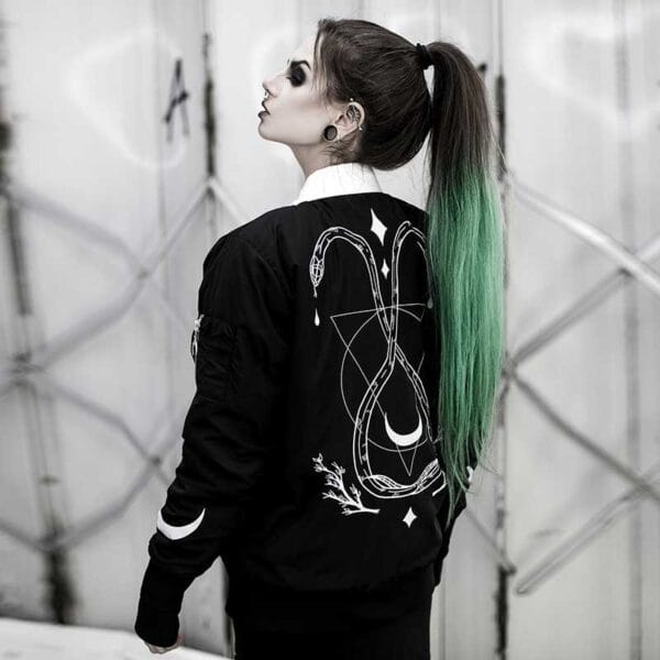 Vampfangs Rogue and Wolf Snake Charm Bomber Jacket