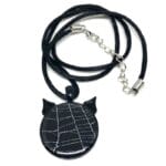 Real Spider Web Necklace – Cat Ear Black