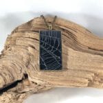 Real Spider Web Necklace – Rectangle Antique