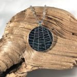 Real Spider Web Necklace – Circle Silver