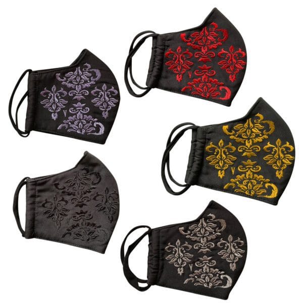Embroidered Brocade Mask 5 Pack