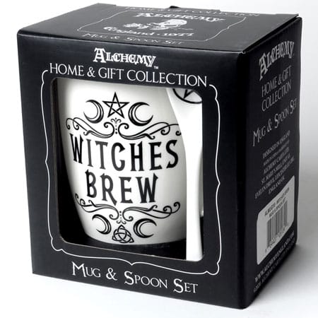 Witches Brew coffee mug and spoon set from Alchemy of England Home & Gift Collection.