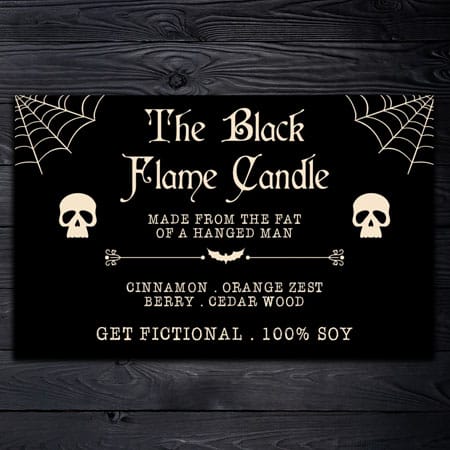 Hand Poured Black Flame Candle - 100% Soy 13 oz.