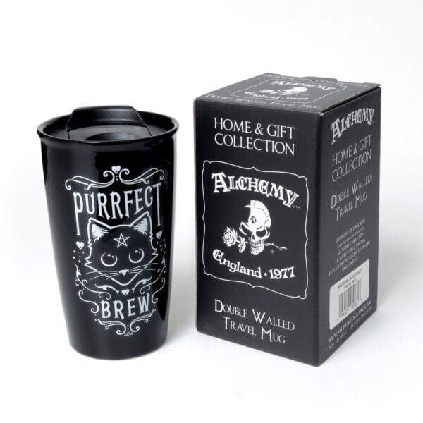 Purrfect Brew Double Walled Mug - Alchemy of England