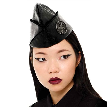 Killstar Division 13 Hat - Faux Leather Sidecap