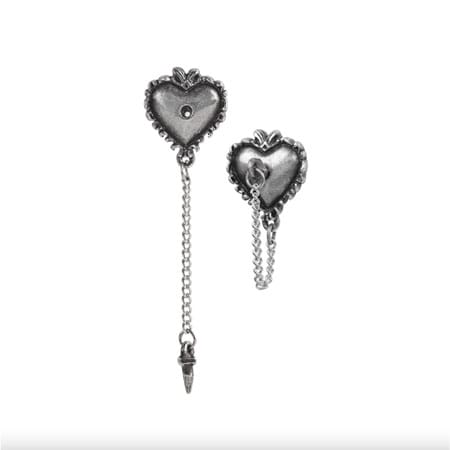 Witches Heart Ear Studs