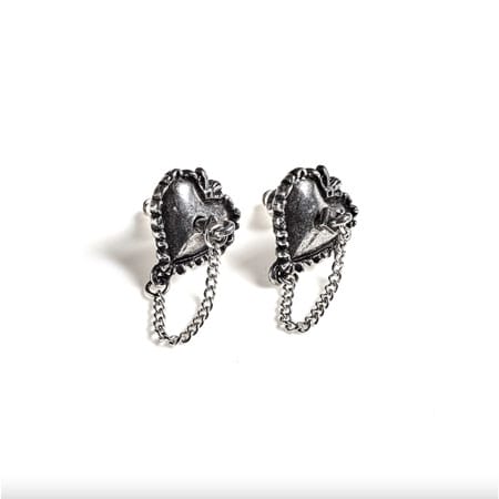 Witches Heart Ear Studs