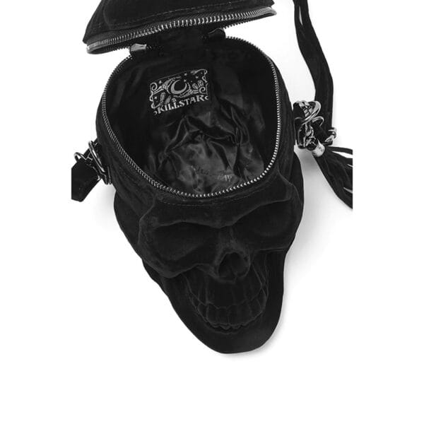 Grave Digger Skull Handbag - Black Velvet