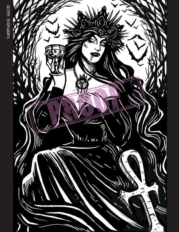 Print Vampire Queen Tarot Design