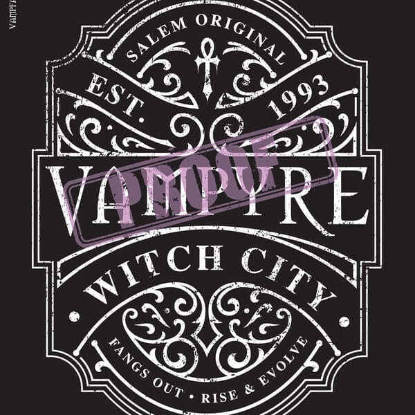 Print Vampire Witch City Salem Design